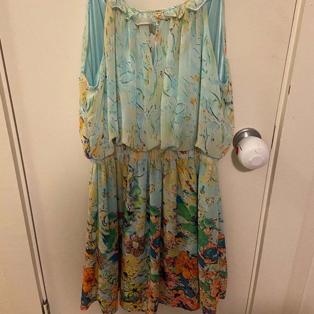 Butterfly/flower strap dress